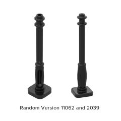Lamp Post with 4 Base Flutes 2 x 2 x 7 #11062 Black