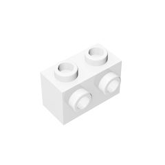 Brick Special 1 x 2 with 2 Studs on 1 Side #11211 White