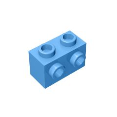 Brick Special 1 x 2 with 2 Studs on 1 Side #11211 Medium Blue