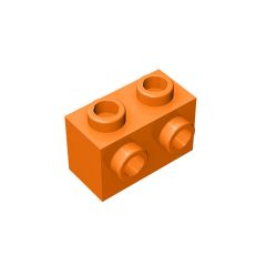 Brick Special 1 x 2 with 2 Studs on 1 Side #11211 Orange