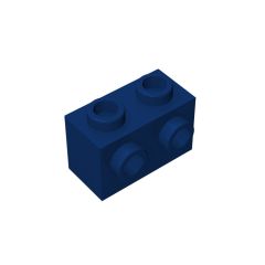 Brick Special 1 x 2 with 2 Studs on 1 Side #11211 Dark Blue