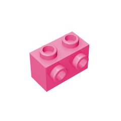 Brick Special 1 x 2 with 2 Studs on 1 Side #11211 Dark Pink