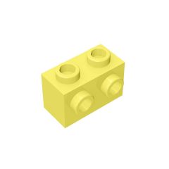 Brick Special 1 x 2 with 2 Studs on 1 Side #11211 Bright Light Yellow 1/4 KG