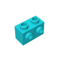 Brick Special 1 x 2 with 2 Studs on 1 Side #11211 Medium Azure