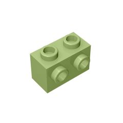Brick Special 1 x 2 with 2 Studs on 1 Side #11211 Olive Green