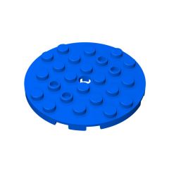 Plate Round 6 x 6 with Hole #11213 Blue 1/2 KG
