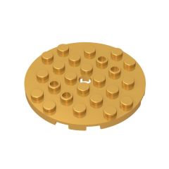 Plate Round 6 x 6 with Hole #11213 Pearl Gold 1/4 KG