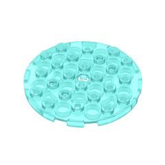 Plate Round 6 x 6 with Hole #11213 Trans-Light Blue