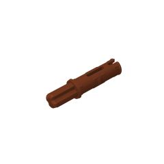 Technic Axle Pin 3L with Friction Ridges Lengthwise and 1L Axle #11214 Reddish Brown