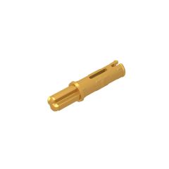 Technic Axle Pin 3L with Friction Ridges Lengthwise and 1L Axle #11214 Pearl Gold