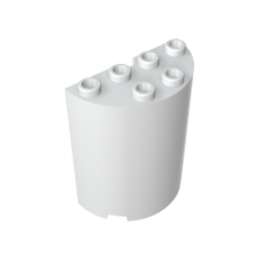 Cylinder Half 2 x 4 x 4 #6259 Milky White Gobricks