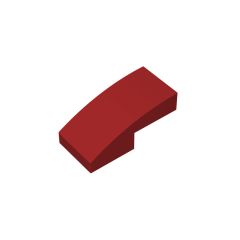 Slope Curved 2 x 1 No Studs [1/2 Bow] #11477 Dark Red 10 pieces