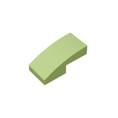 Slope Curved 2 x 1 No Studs [1/2 Bow] #11477 Olive Green 10 pieces