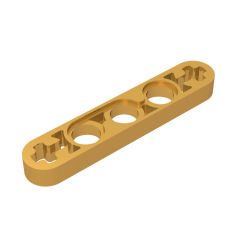 Technic Beam 1 x 5 Thin with Axle Holes on Ends #11478 Pearl Gold Gobricks