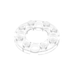 Plate, Round 4 x 4 With 2 x 2 Hole #11833 Trans-Clear