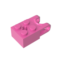 Technic Brick Special 2 x 2 with Ball Receptacle Wide and Axle Hole #92013 Dark Pink Gobricks