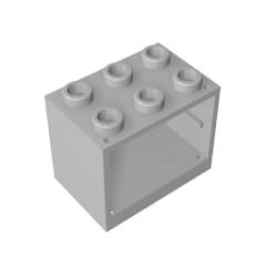 Container, Cupboard 2 x 3 x 2 - Hollow Studs #4532b Light Bluish Gray 1/4 KG