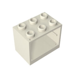 Container, Cupboard 2 x 3 x 2 - Hollow Studs #4532b White