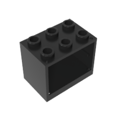 Container, Cupboard 2 x 3 x 2 - Hollow Studs #4532b Black