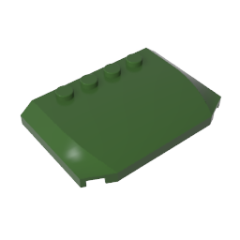 Slope Curved 4 x 6 x 2/3 Triple Curved with 4 Studs #52031  Army Green Gobricks  1KG