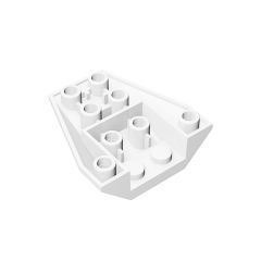 Wedge 4 x 4 Triple Inverted With Connections Between 4 Studs #13349 White Gobricks