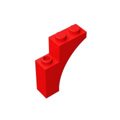 Brick Arch 1 x 3 x 3 [Gothic] #13965 Red