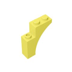 Brick Arch 1 x 3 x 3 [Gothic] #13965 Bright Light Yellow