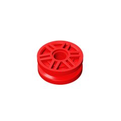Wheel 18mm D. x 8mm With Fake Bolts And Deep Spokes With Inner Ring #13971 Red