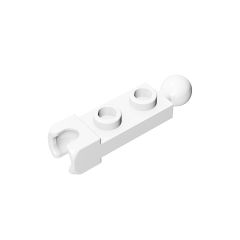 Plate, Modified 1 x 2 With Tow Ball And Small Tow Ball Socket On Ends #14419 White