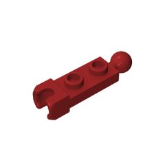 Plate, Modified 1 x 2 With Tow Ball And Small Tow Ball Socket On Ends #14419 Dark Red