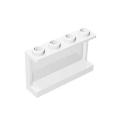 Panel 1 x 4 x 2 with Side Supports - Hollow Studs #14718 White
