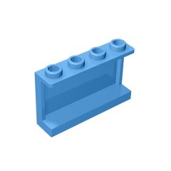 Panel 1 x 4 x 2 with Side Supports - Hollow Studs #14718 Medium Blue