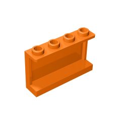 Panel 1 x 4 x 2 with Side Supports - Hollow Studs #14718 Orange