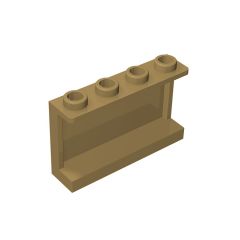 Panel 1 x 4 x 2 with Side Supports - Hollow Studs #14718 Dark Tan 1/2 KG