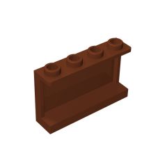 Panel 1 x 4 x 2 with Side Supports - Hollow Studs #14718 Reddish Brown