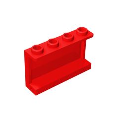 Panel 1 x 4 x 2 with Side Supports - Hollow Studs #14718 Red