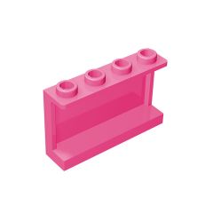Panel 1 x 4 x 2 with Side Supports - Hollow Studs #14718 Dark Pink