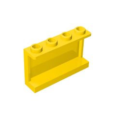 Panel 1 x 4 x 2 with Side Supports - Hollow Studs #14718 Yellow 1 KG