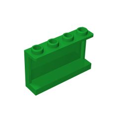 Panel 1 x 4 x 2 with Side Supports - Hollow Studs #14718 Green