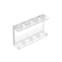 Panel 1 x 4 x 2 with Side Supports - Hollow Studs #14718 Trans-Clear