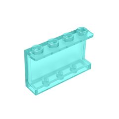 Panel 1 x 4 x 2 with Side Supports - Hollow Studs #14718 Trans-Light Blue