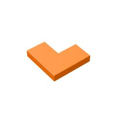 Tile 2 x 2 Corner #14719 Orange