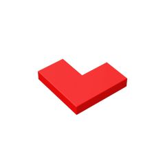 Tile 2 x 2 Corner #14719 Red 10 pieces
