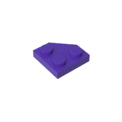 Wedge Plate 2 x 2 Cut Corner #26601  Dark Purple Gobricks