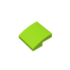 Slope Curved 2 x 2 x 2/3 #15068 Lime 10 pieces