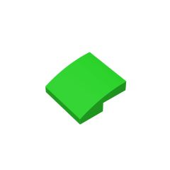 Slope Curved 2 x 2 x 2/3 #15068 Bright Green
