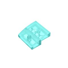 Slope Curved 2 x 2 x 2/3 #15068 Trans-Light Blue