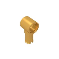 Technic Pin Connector Hub with 1 Pin with Friction Ridges Lengthwise #15100 Pearl Gold
