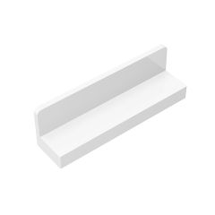 Panel 1 x 4 x 1 with Rounded Corners - Thin Wall #15207 White