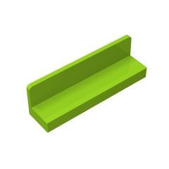 Panel 1 x 4 x 1 with Rounded Corners - Thin Wall #15207 Lime